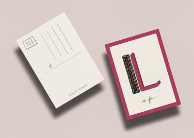 36 Days of Type - Letter L postcard