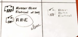 Robert Black Electrical logo sketch