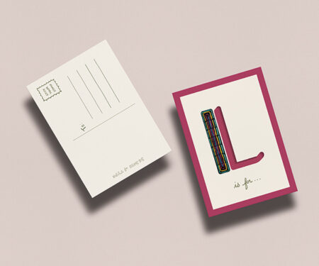 36 Days of Type - Letter L postcard